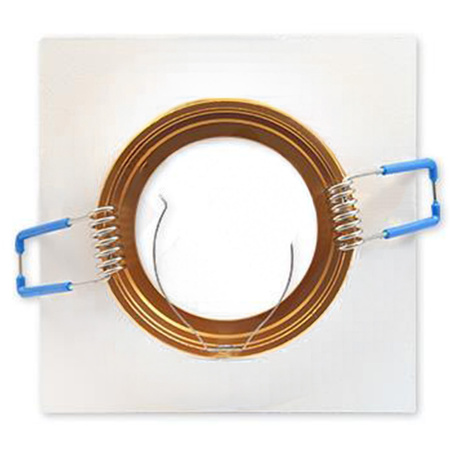 Oprawa podtynkowa SPOT GU10 kwadratowa biała złota