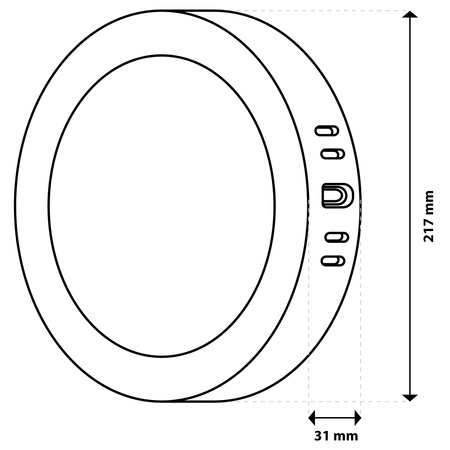 Oprawa Natynkowa Lampa LED Sufitowa 18W Okrągła 4000K GLOW Biała LUMILED