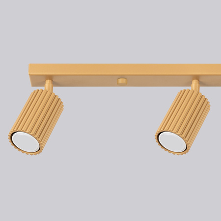 Lampa Sufitowa Reflektor Tuba Spot 4x GU10 Złota Karbon Deep Space SL.1565 Sollux