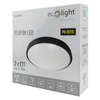 Plafon LED Lampa Sufitowa Natynkowa 2x E27 Czarna Okrągła Ecolight