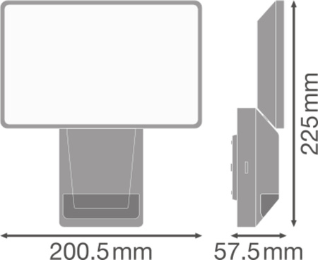 Naświetlacz LED Reflektor Zewnętrzny Lampa LED z Czujnikiem Ruchu i Zmierzchu 27W 3000lm 4000K Neutralna Biały IP55 Endura Osram