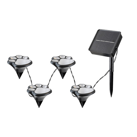 Lampa Ogrodowa Zewnętrzna Wbijana Solarna 0.06W 3lm 3000K IP44 z Czujnikiem Zmierzchu Czarny Nowoczesny Wigry Rabalux