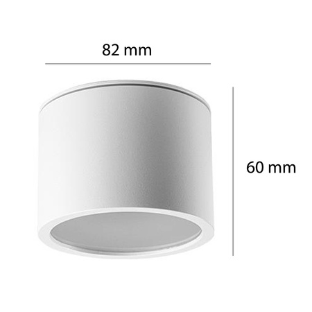 Oprawa Natynkowa LED GRANDI Halogenowa Sufitowa GX53 IP54 Tuba Okrągła Biała