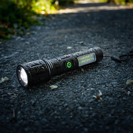 Latarka Akumulatorowa LED Taktyczna 5W 260lm Lampka Ręczna Mocna + SMD VA0184 VAYOX