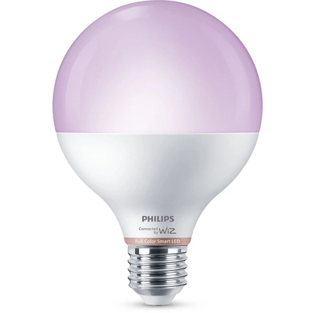 Żarówka LED E27 Kula G95 11W = 75W 1055lm 2200-6500K RGB + TW Inteligentna SMART WiFi Bluetooth Aplikacja WiZ Philips
