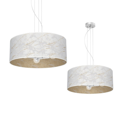 Lampa Wisząca Sufitowa SENSO Biała Złota 3xE27 Milagro