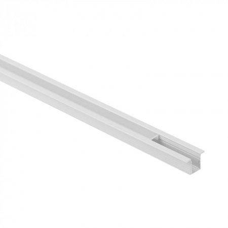 Profil Aluminiowy LED Wpuszczany Podtynkowy Biały 2m z Kloszem Mroźnym do Taśm LED + Zaślepki seria PW Ecolight