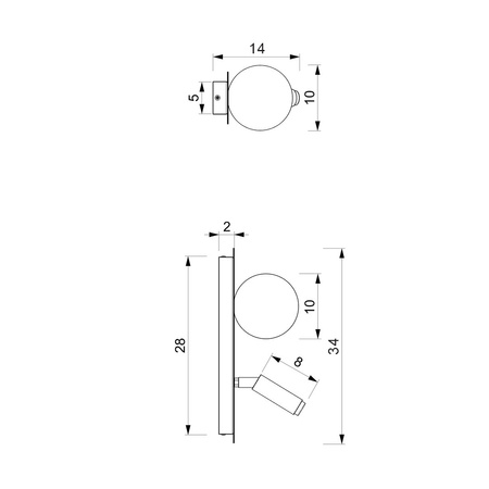 Lampa Ścienna Kinkiet SIRIO 2xG9 Milagro