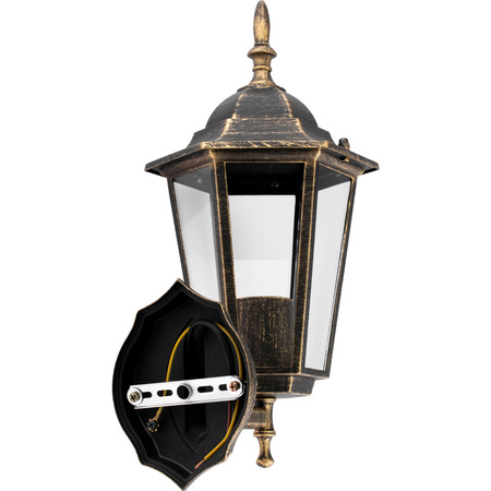 Kinkiet Ogrodowy Elewacyjny Zewnętrzny E27 LATARNIA do GÓRY Patyna BELLIS LUMILED