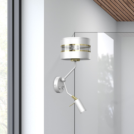 Lampa Ścienna Kinkiet ULTIMO Biała 1xE27 1x mini GU10 Milagro