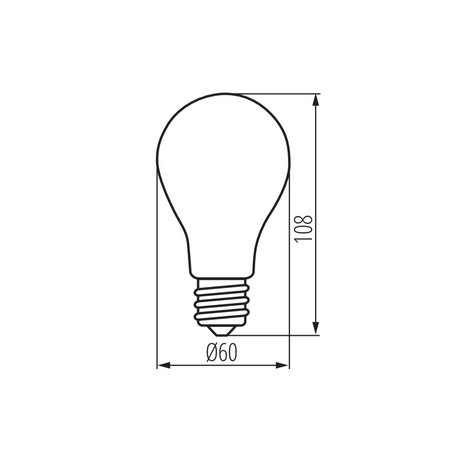 Żarówka LED E27 Edison A60 4W = 62W 840lm 2700K Ciepła Przezroczysta XLED Filament Kanlux