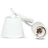 Lampa Wisząca Oprawa E27 Betonowy klosz z białym kablem VT-7668 V-TAC
