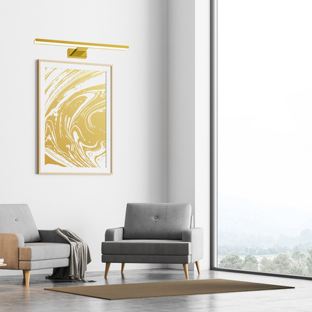 Lampa Ścienna Kinkiet PINTO Złota 12W LED 50cm Milagro