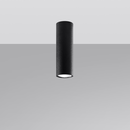 Lampa Sufitowa Oprawa Natynkowa SPOT TUBA GU10 Tubularna Czarna Nowoczesna Lagos Sollux
