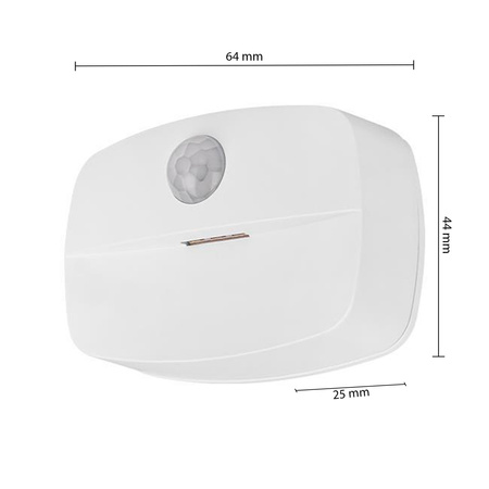 Lampa Nocna LED Bateryjna 0.6W 50lm 4000K Neutralna 90° z Czujnikiem Ruchu Biały Lima Masterled