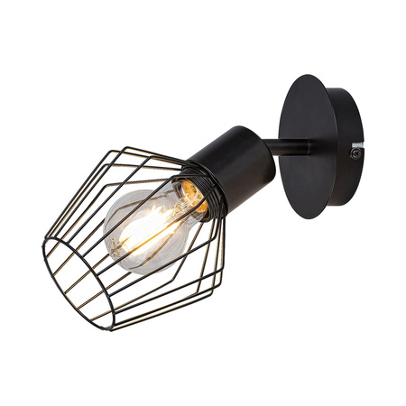 Kinkiet Ścienny Lampa Punktowa Reflektor Spot E27 Czarny Industrialny Belano 3534 Rabalux