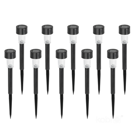 Lampa Solarna Ogrodowa Słupek Zewnętrzny Stojący LED 6000K Zimna IP44 Czarny Zen Kobi