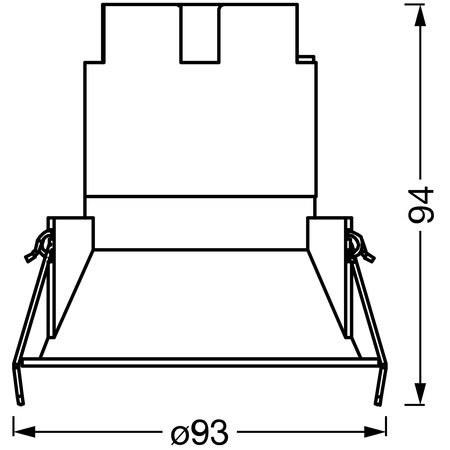 Panel LED Oprawa Podtynkowa Punktowa 10W 700lm 4000K Neutralna Oczko Spot Biały Czarny Downlight Slim Ledvance