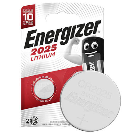 Baterie ENERGIZER DO URZĄDZEŃ ELEKTRONICZNYCH CR2025 Blister 2szt