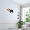 Kinkiet w stylu skandynawskim lampa ścienna MiLAGRO DAMA 1x E27 czarna Drewno + metal