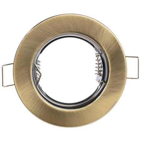 Oprawa HALOGENOWA Podtynkowa Stała Okrągła Antyk Blacha GU10 MR16