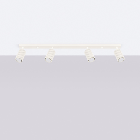 Lampa Sufitowa Reflektor Tuba Spot 4x GU10 Beżowa Karbon Deep Space SL.1603 Sollux