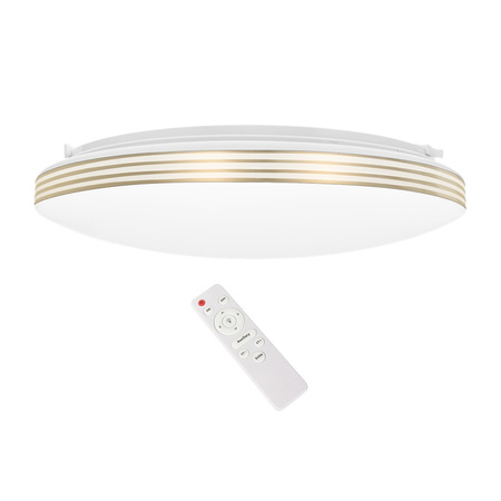 Plafon LED Lampa Sufitowa Natynkowa 30W 1800lm CCT 35cm SIENA GOLD Milagro + pilot