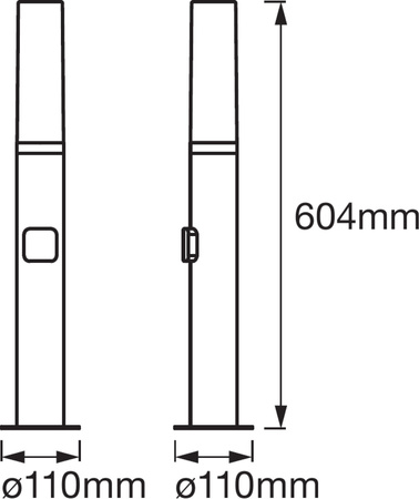 Lampa Ogrodowa LED Słupek Zewnętrzny Stojący 7.5W 320lm 3000K Ciepła RGBW Ściemnialna 60cm IP44 Szary SMART+ WiFi Flare Ledvance