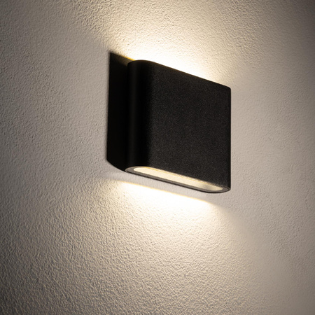 Lampa Ogrodowa Zewnętrzna Kinkiet Elewacyjny Oprawa Natynkowa LED 6W 300lm 3000K Ciepła Czarna Wodoodporna IP54 Nowoczesna SEMI 11363 Nowodvorski