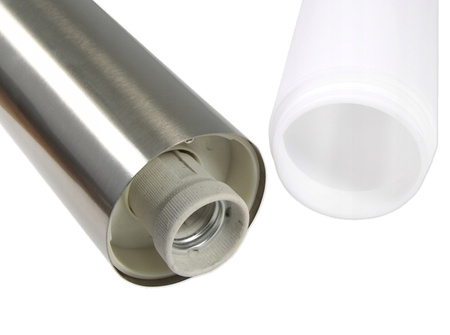 Lampa Ogrodowa Zewnętrzna E27 SREBRNY SŁUPEK 65cm z Czujnikiem Ruchu i Zmierzchu