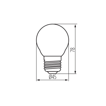 Żarówka LED E27 Edison G45 4.5W = 40W 470lm 4000K Neutralna Przezroczysta XLED Filament Kanlux