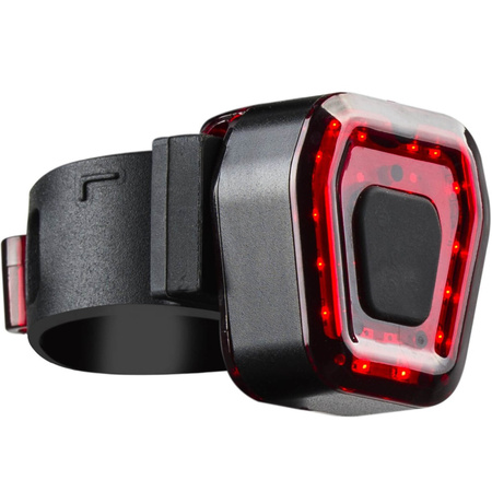 Lampka Latarka Rowerowa Światło Tył LED USB Czerwona z Akumulatorem 5 Trybów Świecenia VAYOX