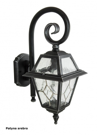 Lampa Ogrodowa Zewnętrzna Elewacyjna KINKIET LED Witraż K 3012/1/N E27 Su-Ma