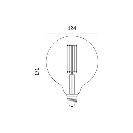Żarówka LED E27 Kulka 7W 800lm 3000K Ciepła 360° Filament Line Kobi