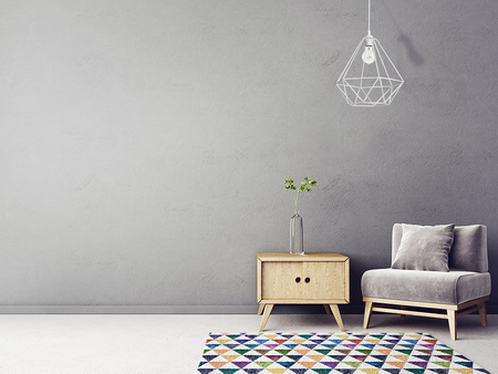 Lampa wisząca BASKET 1xE27 Geometryczny Kształt Loft Biała Koszyk Diament MLP7212 Metal