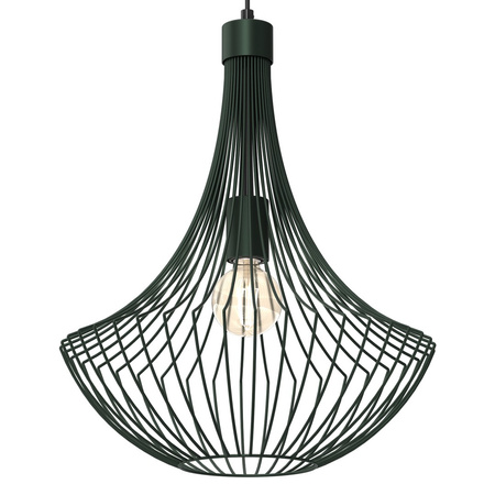 Lampa Wisząca Sufitowa CESTA Zielona 1xE27 Milagro