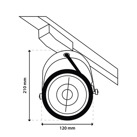 Reflektor Szynowy GU10 ES111 Czarny VICTUS Lampa do Szynoprzewodów Jednofazowych Lumiled