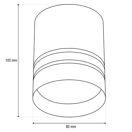 Oprawa Natynkowa HALOGENOWA Spot Tuba ARISA GU10 Okrągła Czarna 80mm LUMILED