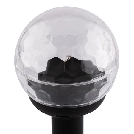 Lampa Solarna Ogrodowa LED Wbijana Kulka RGB IP44 34cm Czujnik Zmierzchu