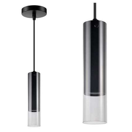 Lampa Sufitowa Wisząca Zwis GU10 Czarna SMOKY Sanico Goldlux