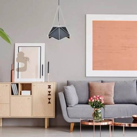 Lampa Wisząca Oprawa E27 Geometryczna biała PRISM 40x54cm VT-7401 V-TAC