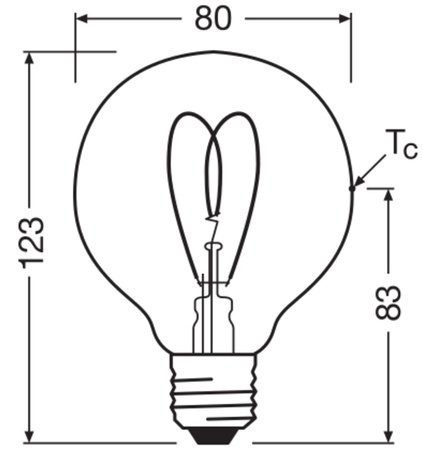 Żarówka LED Dekoracyjna G80 Kula E27 8W = 60W 806lm 2200K Ciepła CRI90 300° Bursztynowa Ściemnialna Vintage 1906 Osram