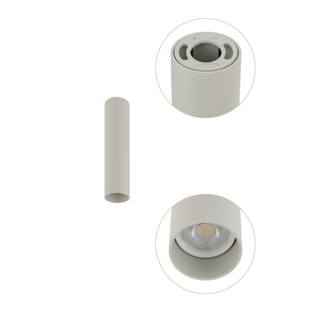 Oprawa Natynkowa Sufitowa GU10 SPOT TUBA Szara FOURTY S 10883 Nowodvorski