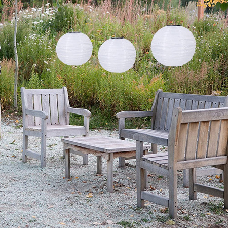 LAMPION ORIGAMI LED 20 cm lampka solarna ogrodowa wisząca