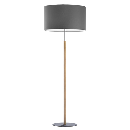 Lampa Podłogowa Stojąca DEVA Grafitowa Drewniana Nowoczesna E27 5218 TK Lighting