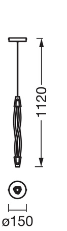 Lampa Sufitowa Wisząca Dekoracyjna LED 18W 1800lm 3000K Ciepła Ściemnialna Zwis Szary Decor Ledvance