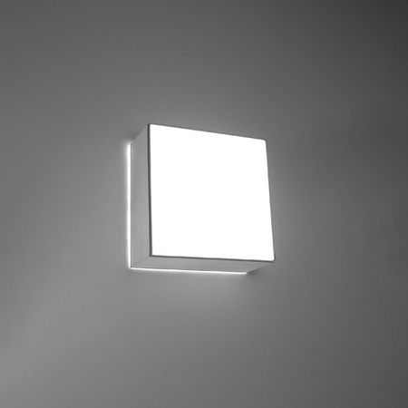 Lampa Sufitowa Plafon E27 Kwadratowa Szara Minimalistyczna Horus Sollux