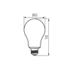 Żarówka LED E27 Edison A60 4W 250lm 1800K Ciepła Bursztynowa XLED Filament Kanlux