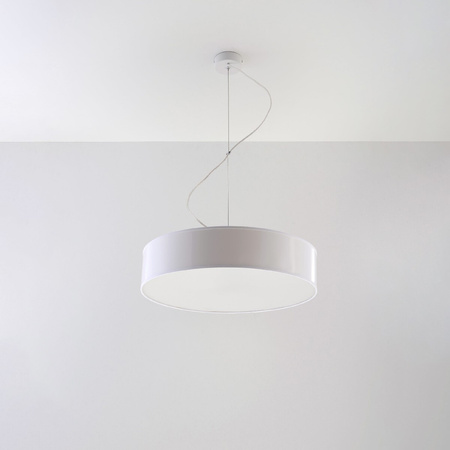 Lampa Sufitowa Wisząca Plafon 3x E27 Okrągła Biała Minimalistyczna Arena Sollux