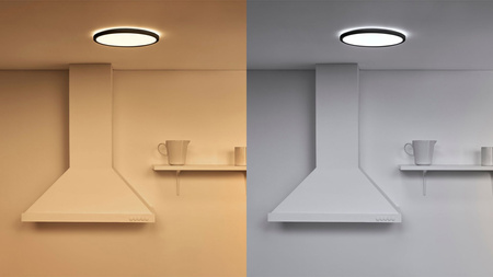 Plafon LED Lampa Sufitowa Natynkowa 16W CCT Czarny Okrągły SMART WiFi WiZ